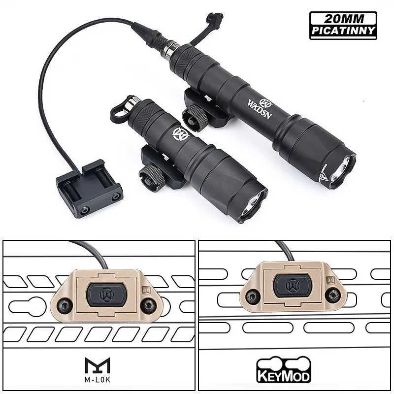 100% Authentic Tactical Airsoft SF M600 M300 Weapon Flashlight M600C M300A White LED Light With Modbutton Pressure Switch MLOK KEYMOD W250722