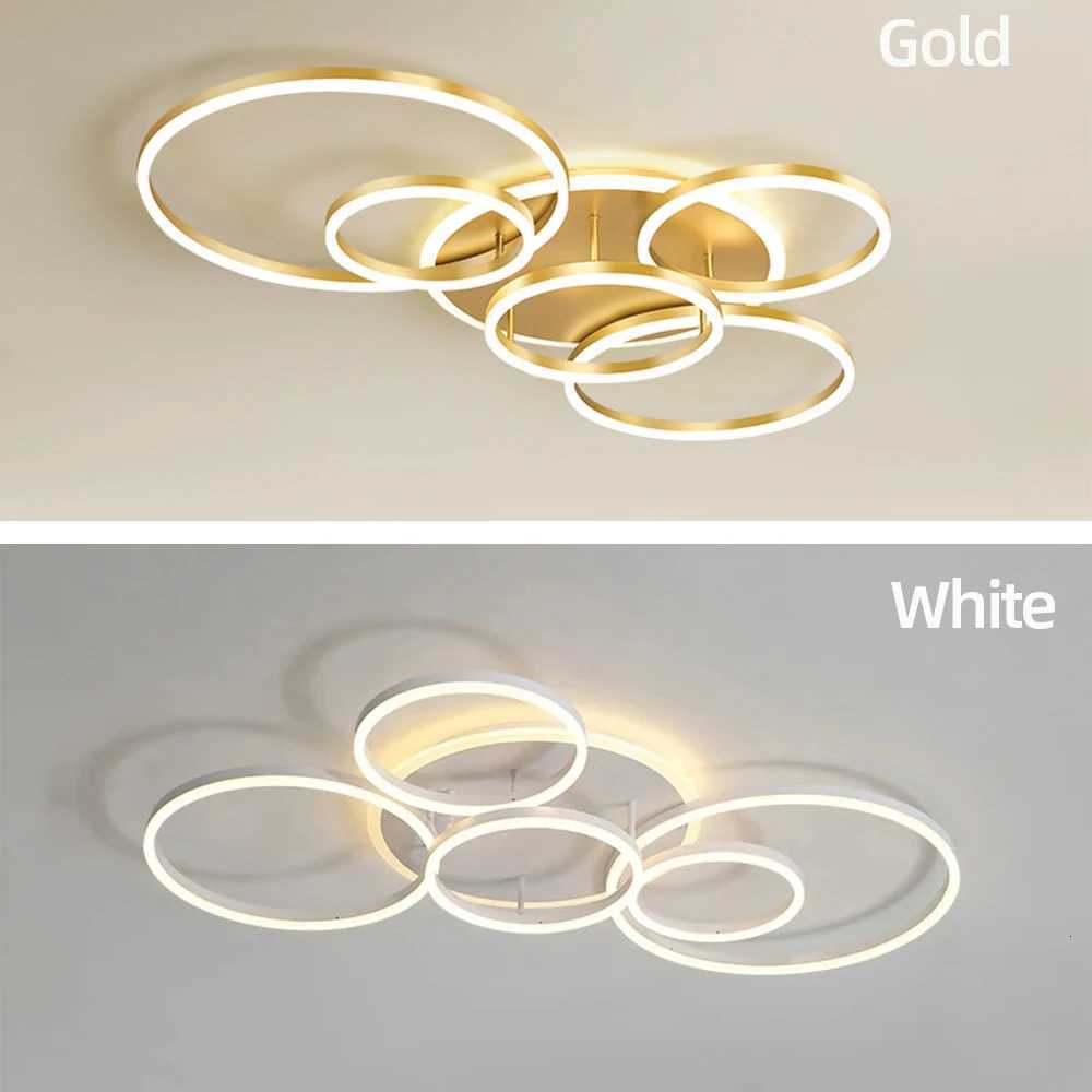 Modern Led Ceiling Chandelier Circular Ring Chandelier Living Bedroom Dining Room Lighting Home Indoor Lighting Decor ChandelierXJ250725
