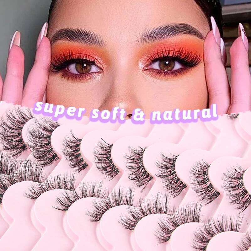 Half Eyelashes 5/10/14/20 Pairs Natural Faux Mink Cat Eye Wispy Fluffy Eyelash Extension Makeup Manga False Lashes X250725
