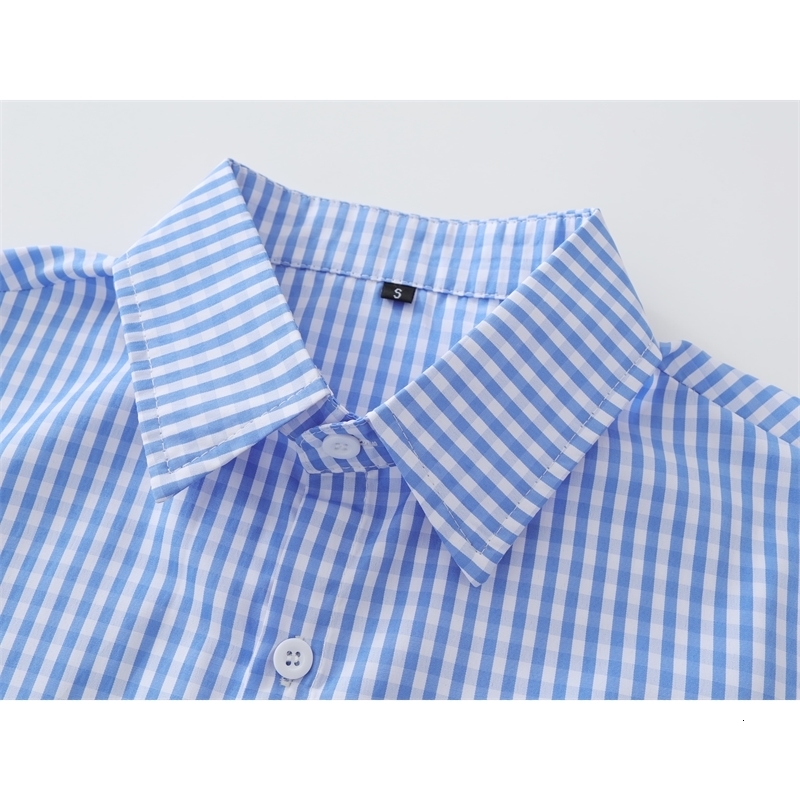 Blue Plaid Shirt Men Shirts Summer Fashion Chemise Homme Mens Checkered Button Up Short Sleeve Blouse 250725