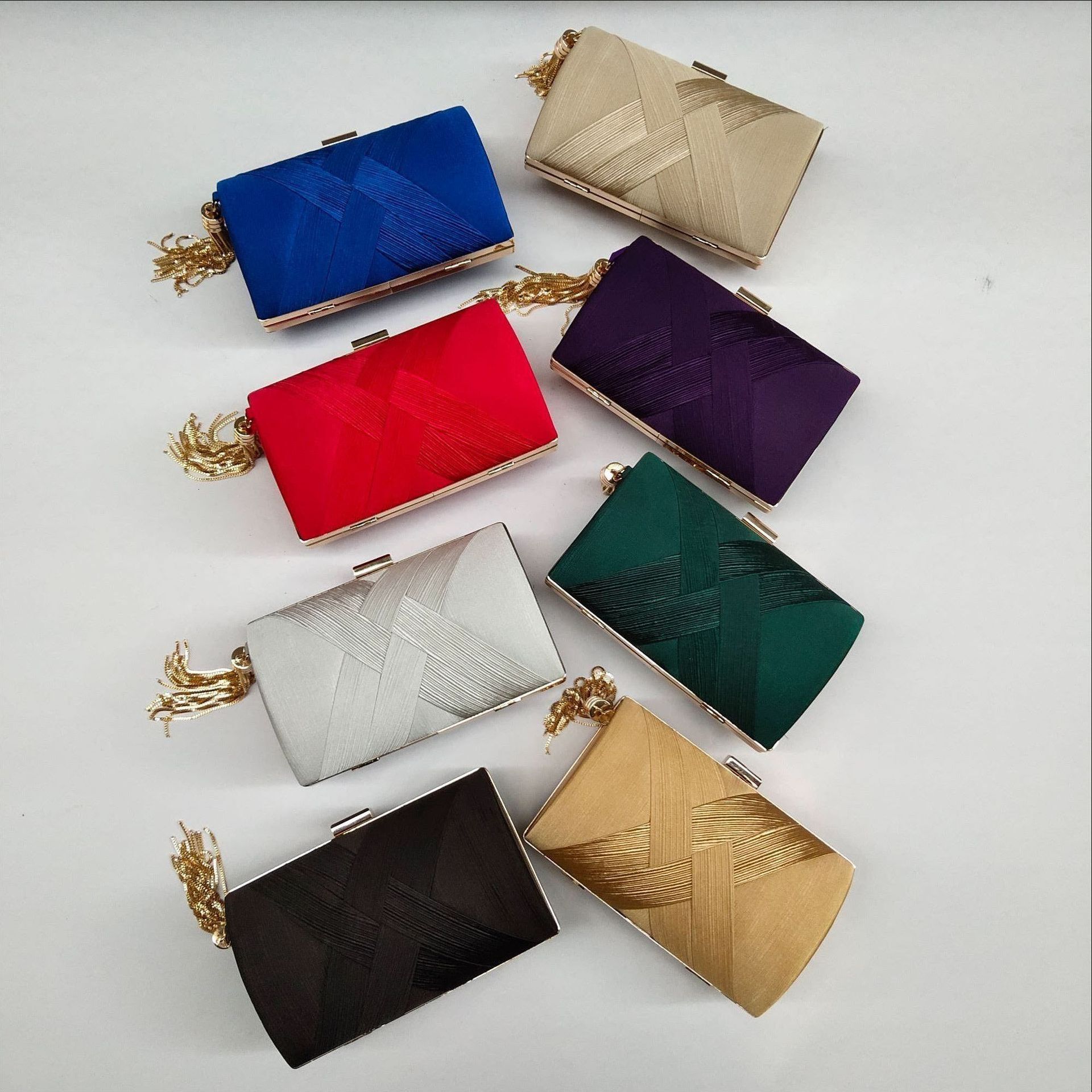 Designer Bag Foreign Trade Evening Bag Tassel Evening Bag Cross-border Women's Clutch Bag Banquet Luxury Bag Bag Evening Handbag Clutch Bag Free 