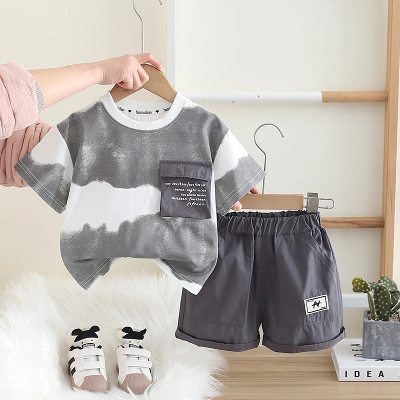 Summer Children Kid Boys Girls Cotton Clothes Full Printed Tshirt Shorts Toddler Clothing Baby Tracksuit Infant Casual Set 250725