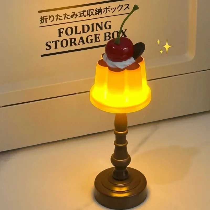 ute Pudding LED Night Light Desk Lamp Battery Powered Bedside Lamp Sleeping Light for Kids Bedroom Bar Decor as Gift Ornament XJ250725