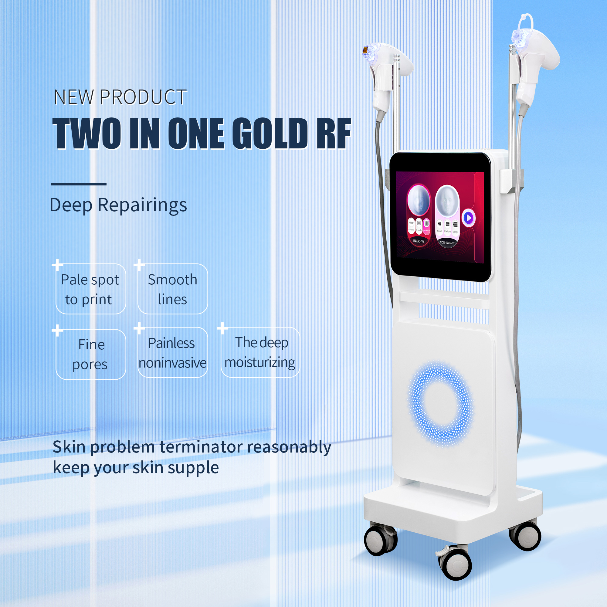Professional RF Fractional Microneedle Device for Acne Scars Stretch Marks and Skin Repair