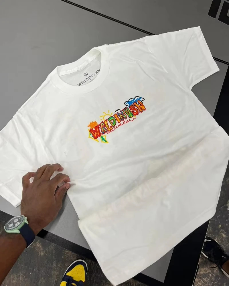 Summer Harajuku Couple Casual Loose Oversized T-shirt Y2K Top Vintage Street Alphabet Print Short Sleeve Men T-shirt 250723