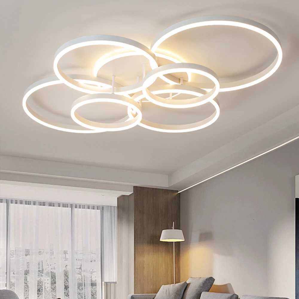 Modern LED Ceiling Chandelier Lighting For Home Living Study Room Bedroom Dimmable Ceiling Lamp Indoor Lighting Decoration Lamps XJ250725