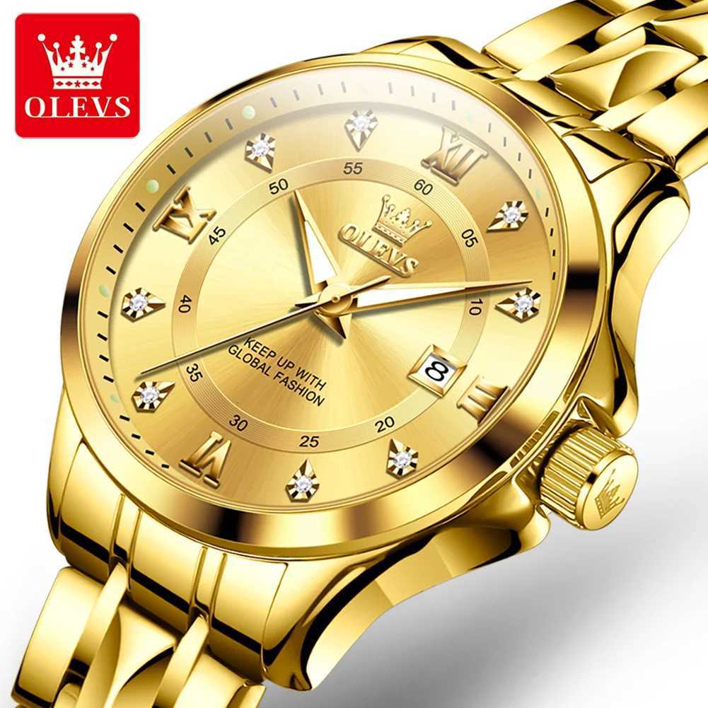 0levs High Quality Luxury Watches for Men Stainless Steel Dual Cndar Luminous Waterproof Quartz Fashion Business Man Watch X250726