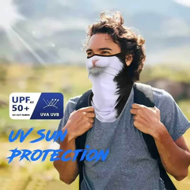 1-20PCS 3D Animals Magic Scarf Bandana Breathable Neck Warmer Gaiter Hanging Ear Outdoor Sports Face Mask Neckerchief Summer Z250725