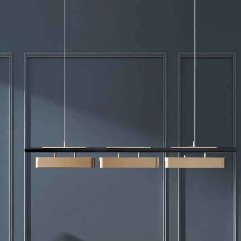 Modern Minimalist Strip LED Pendant Lights Long for Table Living Dining Room Coffee Desks Kitchen Chandelier Home Decor Fixture XJ250725