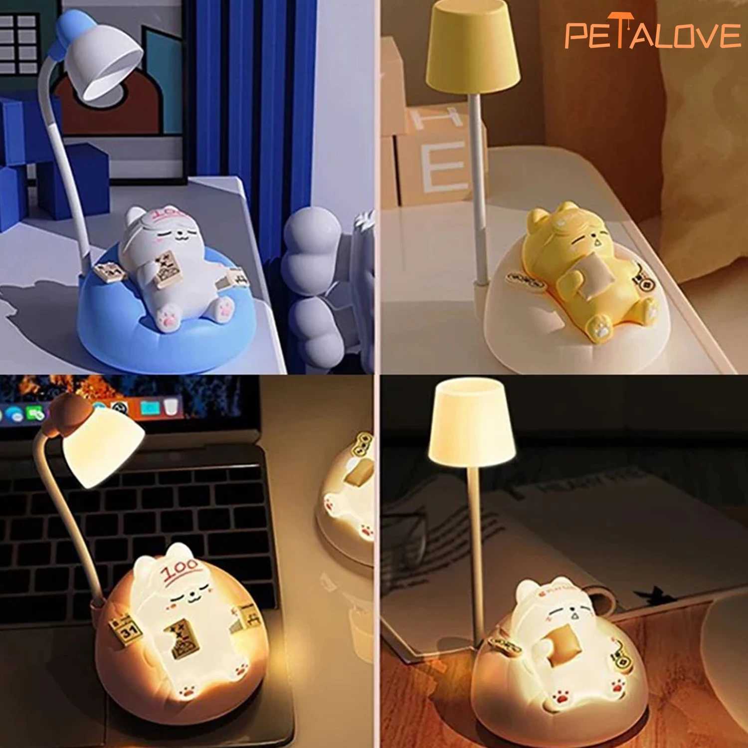 ute Cat Night Light Accompany Children Birthday Gift Rechargeable Cartoon Silicone Sleeping Lamps Room Bedside Decoration XJ250725