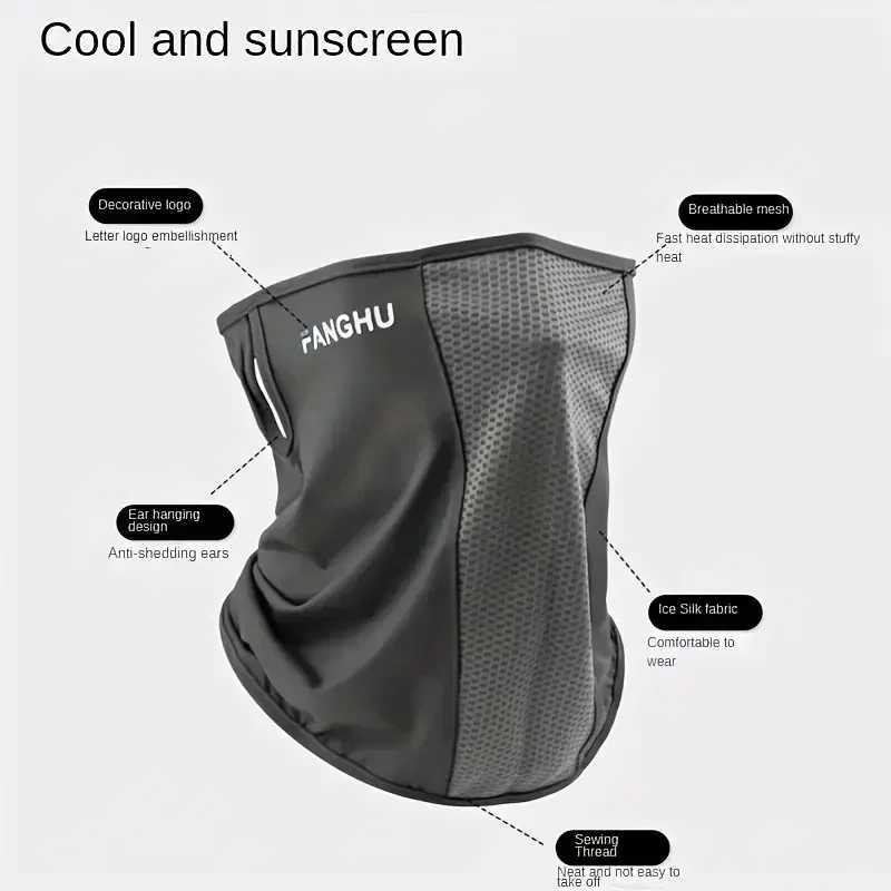New Summer Sunscreen Silk Mask Unisex UV Protection Neck Wrap Face Cover Scarf for Outdoor Activities Hiking Cycling Surfing Z250725