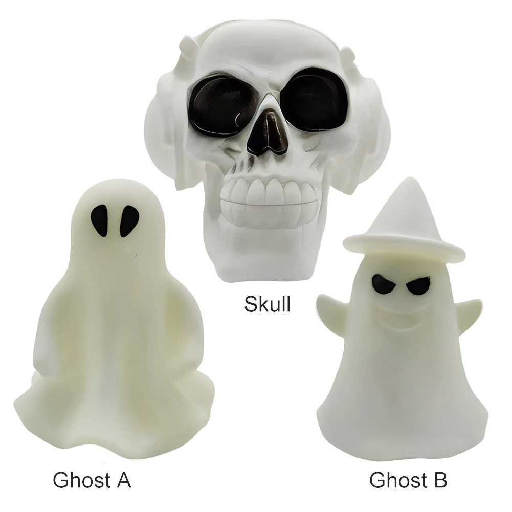 Halloween Decoration Skull LED Night Light Bedroom Table Horror Ghost Lamps Room Decor Bedside Lighting Lamps for Kid Gift XJ250725