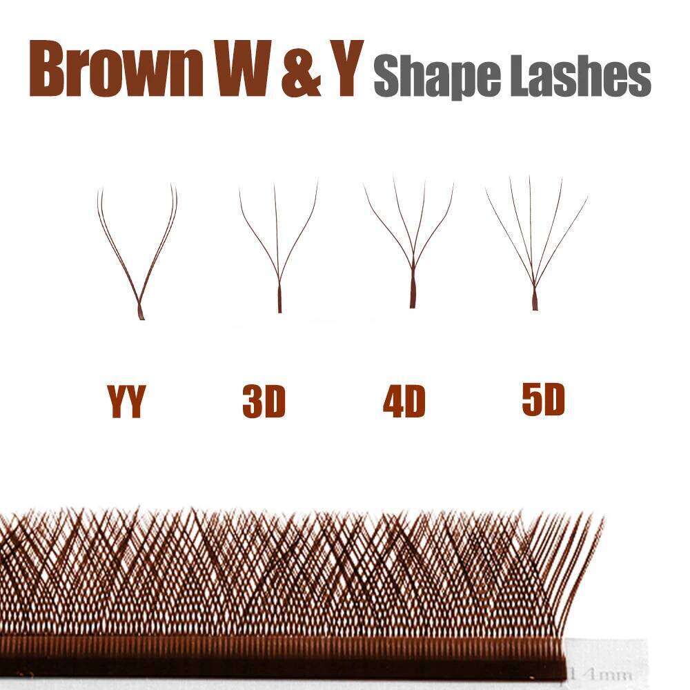 Fadvan Brown YY/3D/4D/5D Eyelash Extensions Premade Fan Comfortable Faux Mink Volume Lashes X250725
