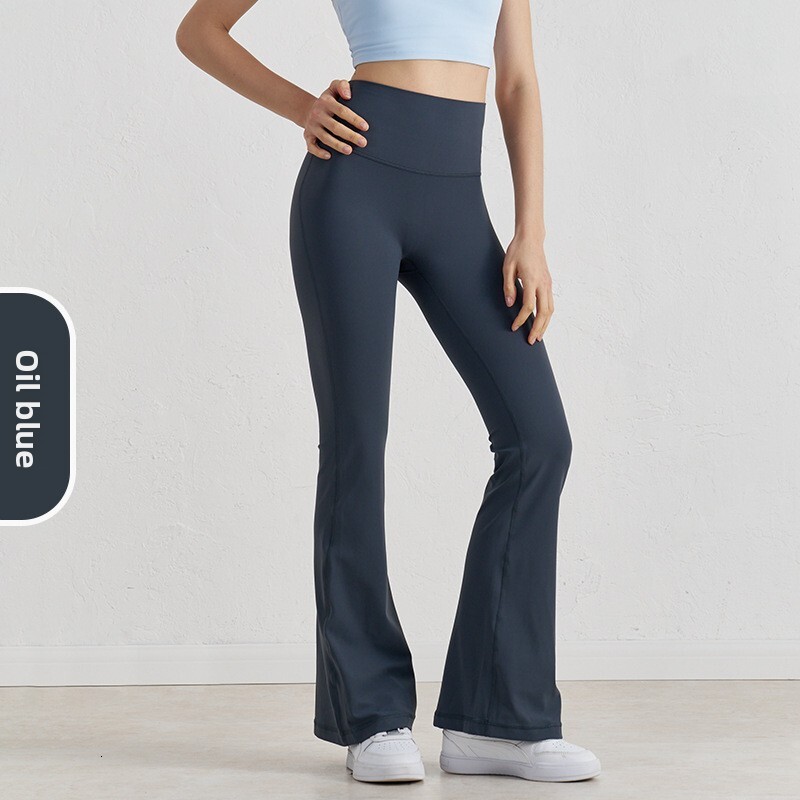 NF Lycra Size No T Flare Women High Waist Hip Lift Naked Feel Wear Fitness Slightly Flared Yoga Pants