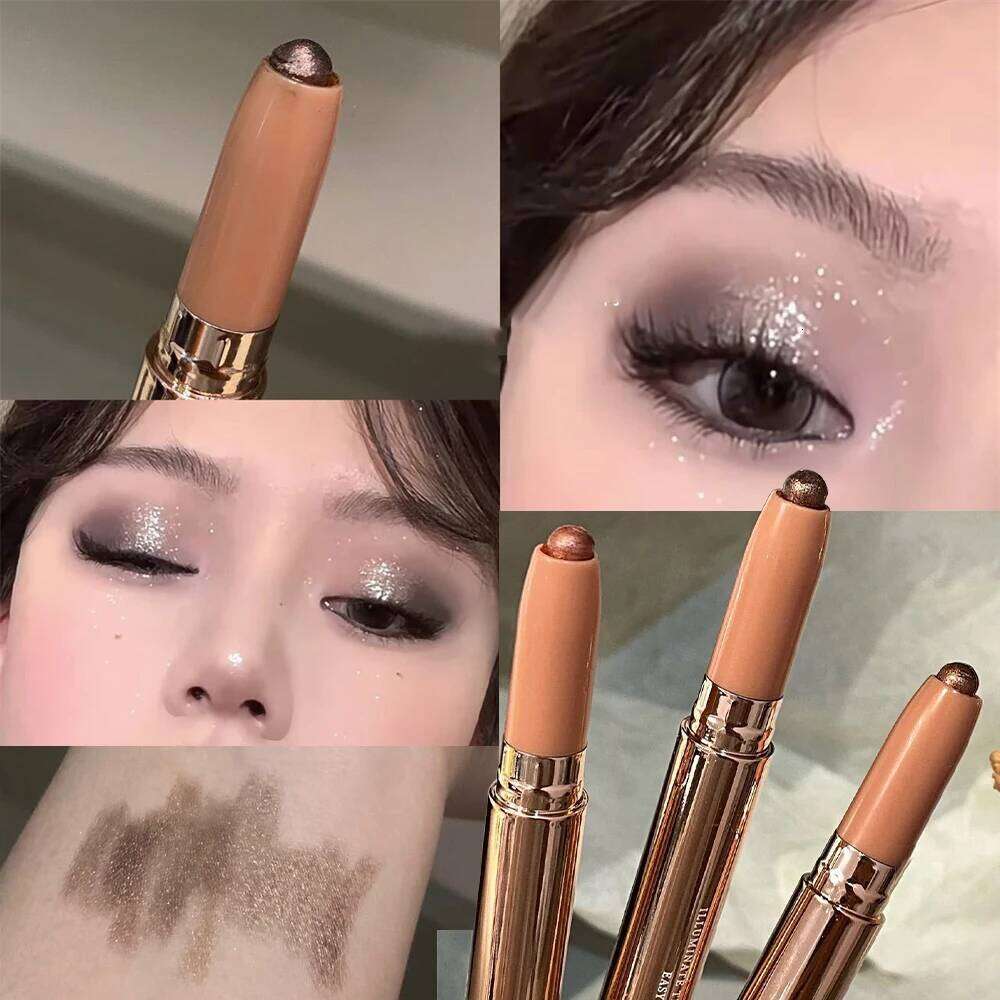 Mocha Brown 3D Shimmer Instant Brightener Pearlescent Glow Highlighter Stick Sparkling Eye Makeup Lasting Eyeshadow Pencil X250726