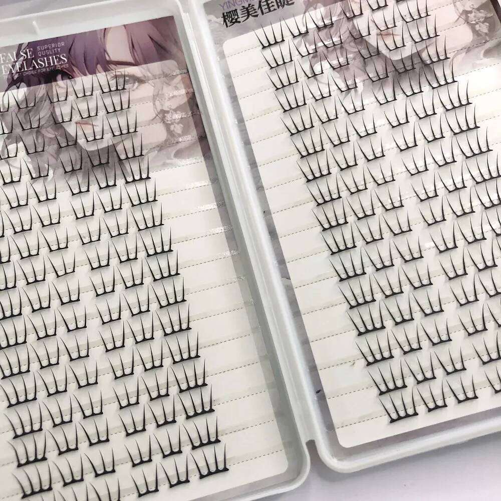 10/32 Rows DIY Segmented False Book Comic Individual Lashes Cluster Natural Korea Idol Manga Fake Eyelashes Extension X250725