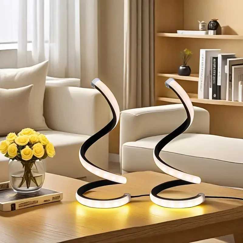 3D Spiral Bottomless Desk Lamp USB Power Supply - Three-Tone Light Suitable for Bedroom Study Cafe XJ250725