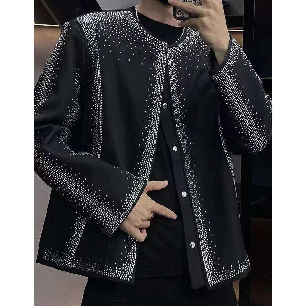 Hot Dia Jacket Design Trendy Fashion 2024 Spring Autumn New Handsome Male High Street Jackets Men's Long Sleeve Tops
