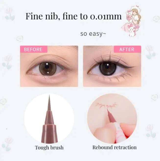 FLORTTE Colourful Eyeliner Pencil Aegyosal 10 Colors Long-lasting Waterproof And Sdge-Free Makeup