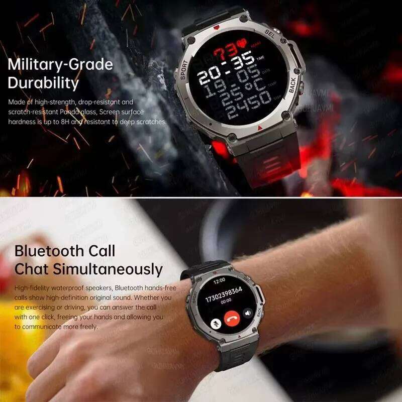 GUHUAVMI T-Rex Ultra GPS Smart Watch 5 ATM Waterproof Built-In Dual-Band GNSS Compass Military 170+Sport Smartwatch Men 2025 New