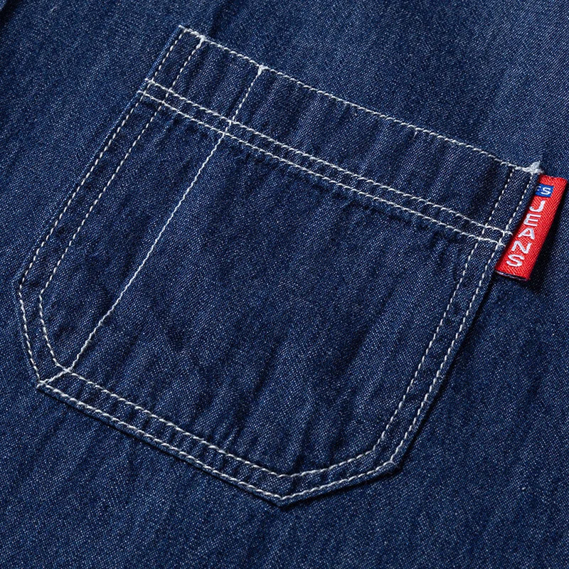 mens longsleeved shirt 100 cotton denim springsummer casual nonironing high quality breathable plus size solid color 250725