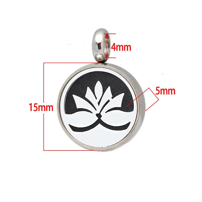 15MM Stainless Steel Hollow Essential Oil Diffuser Aromatherapy Photo Box Unisex Couple Necklace Versatile Pendant