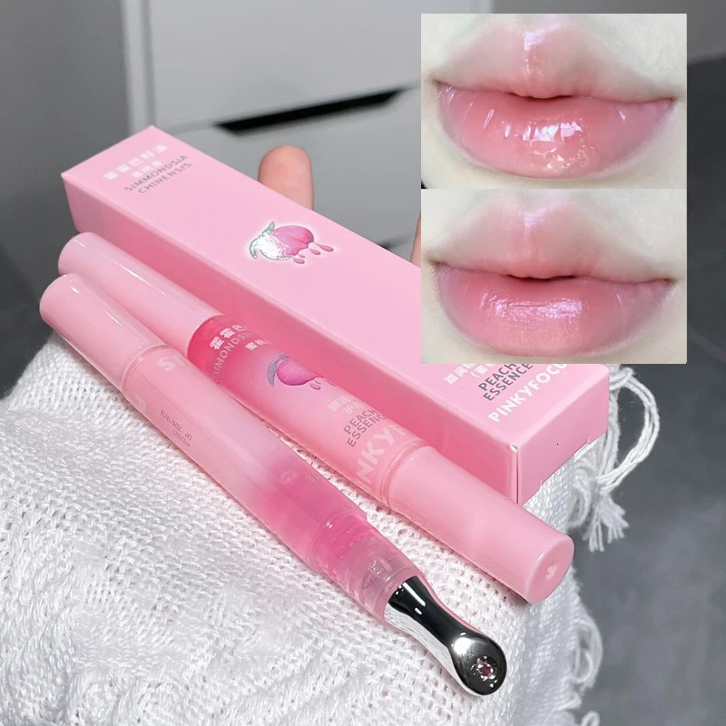 Peach Lip Oil Moisturizing Glass Gloss Fragrance Nonsticky Tint Lips Plumper Autumn and Winter Care Serum Primer 250716