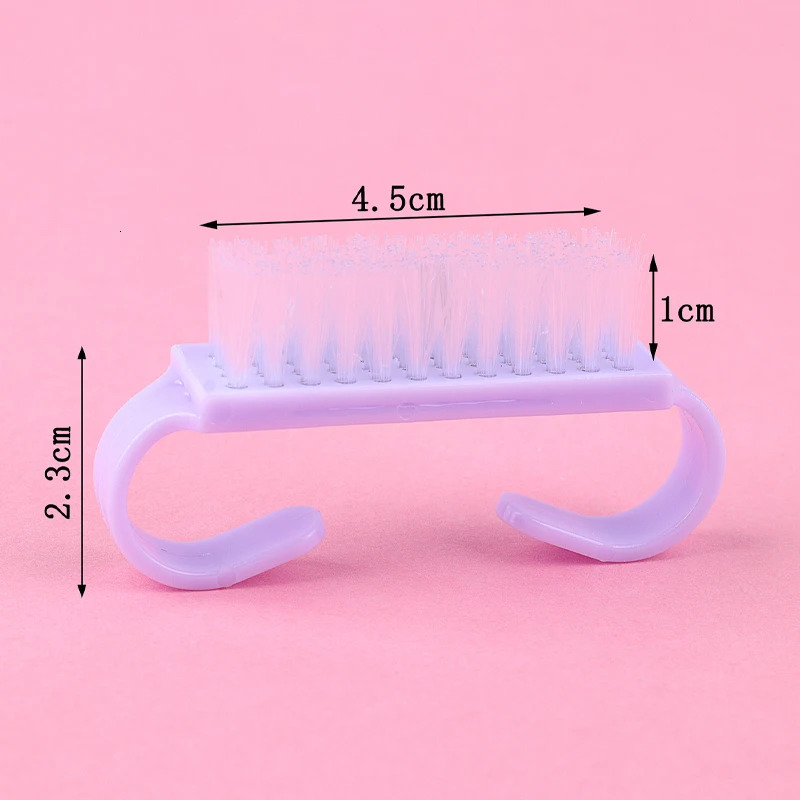50Pcs/Pack Plastic Nail Brush Tools Colorful Cleaner Brushes Small Powder Soft Remover Nail Art Manicure Pedicure Salon Tools 250716