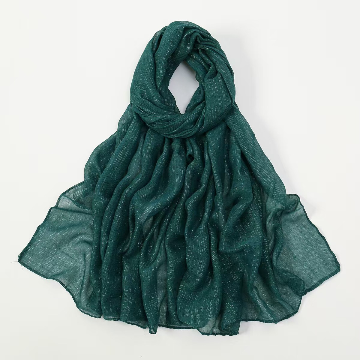 T1311 new high-grade silver silk versatile polyester long scarf ethnic style fashionable breathable ladies' shawl scarf