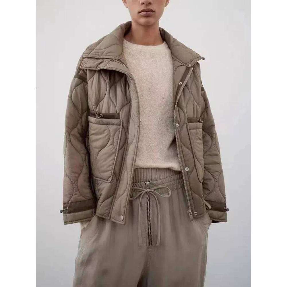 hoodie Women's New Fashion Warm Cotton Fall and Winter Standing Collar Long Sleeve Front Zipper with Buttons Vintage Jacket jacket