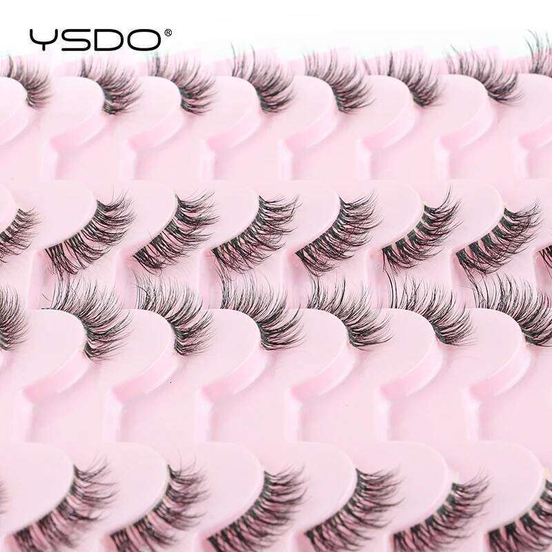 Half Eyelashes 5/10/14/20 Pairs Natural Faux Mink Cat Eye Wispy Fluffy Eyelash Extension Makeup Manga False Lashes X250725
