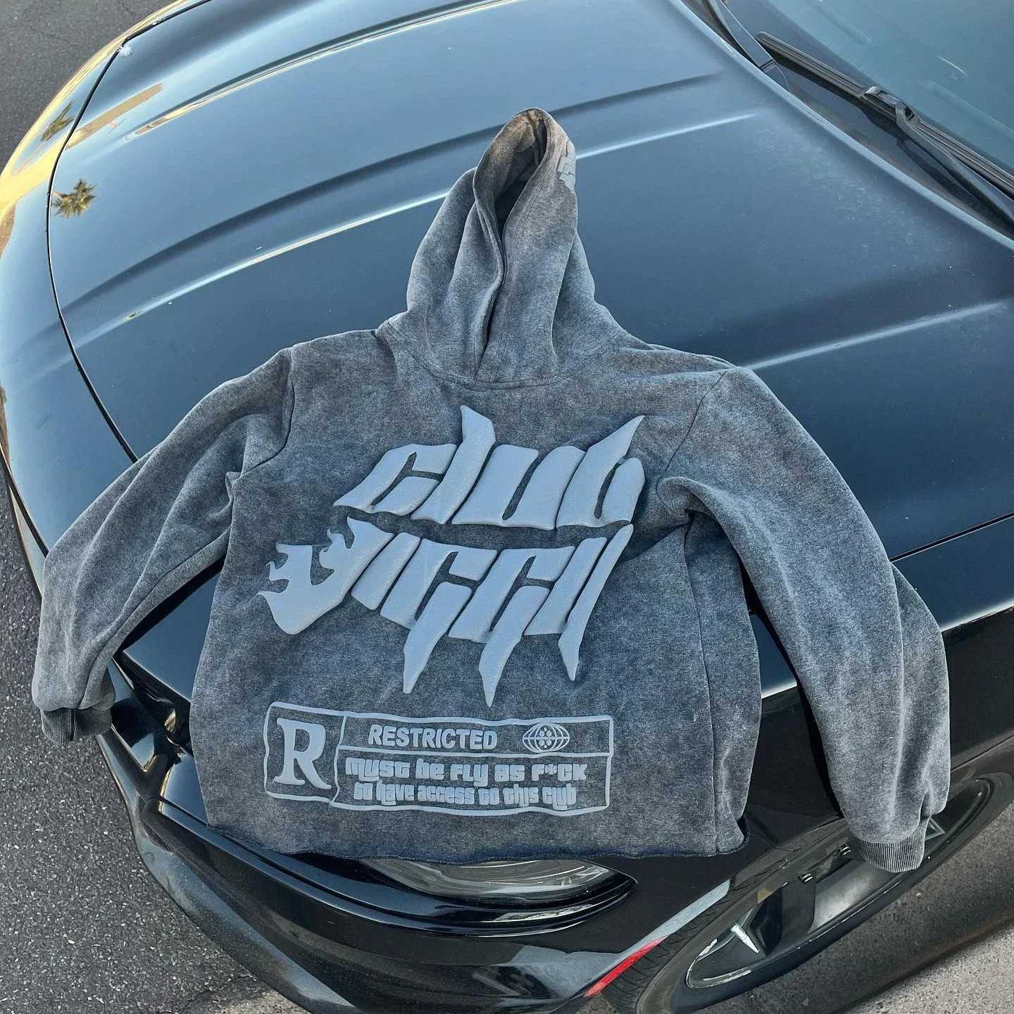 2K Hoodie Hip Hop Letter Graphic Print Oversized Hoodie Sweatshirt Mens Womens New Fashion Gothic Pullover Hoodie Clothes XJ250726 - view 5