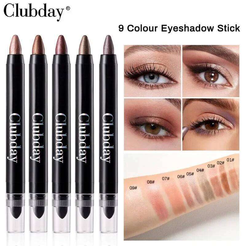 Metallic Colorful Pencil Double-sided Eyeshadow Stick Pink ple Pearlescent Matte Silkworm Highlighter Eyes Makeup X250726