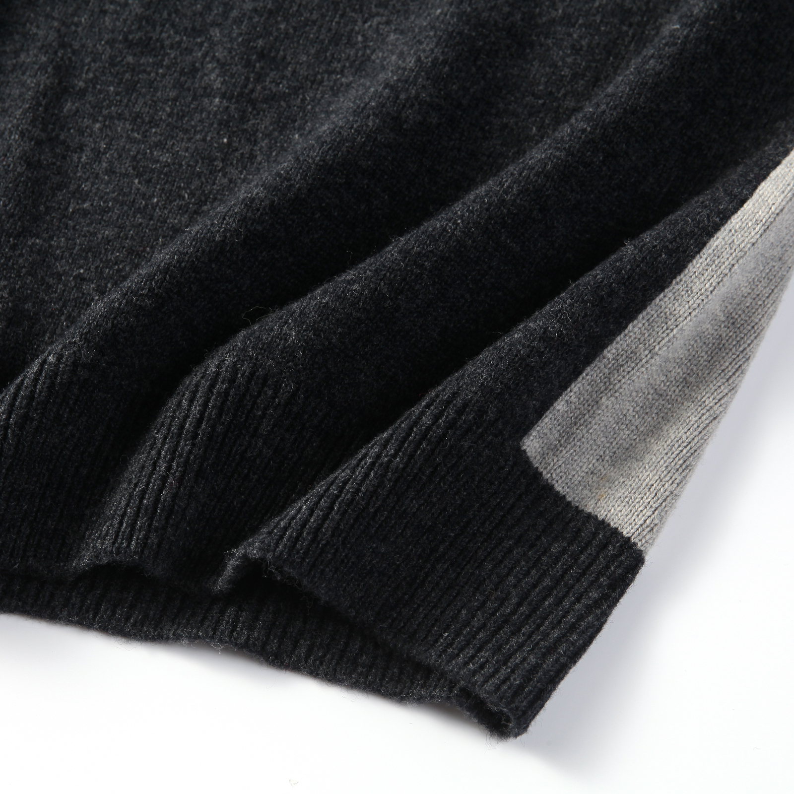 100% Cashmere Artistic Floral Jacquard Sweater Colorblocked Design Unique Top