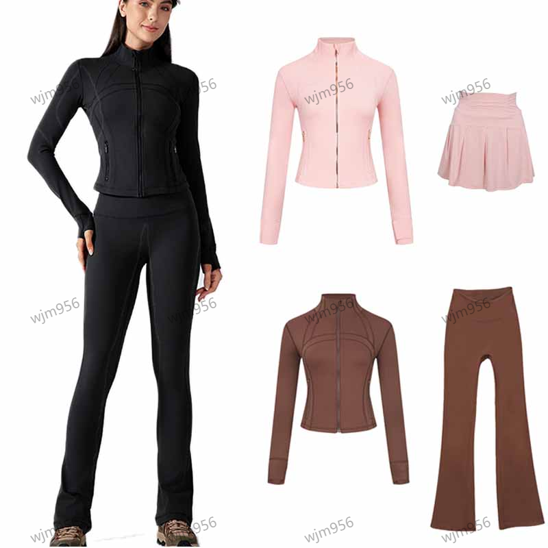 Yoga cropped defined jacket gym clothing women athletic wear workout sets running shorts designer leggings tennis dress tennis skirt flare pants womens clothes