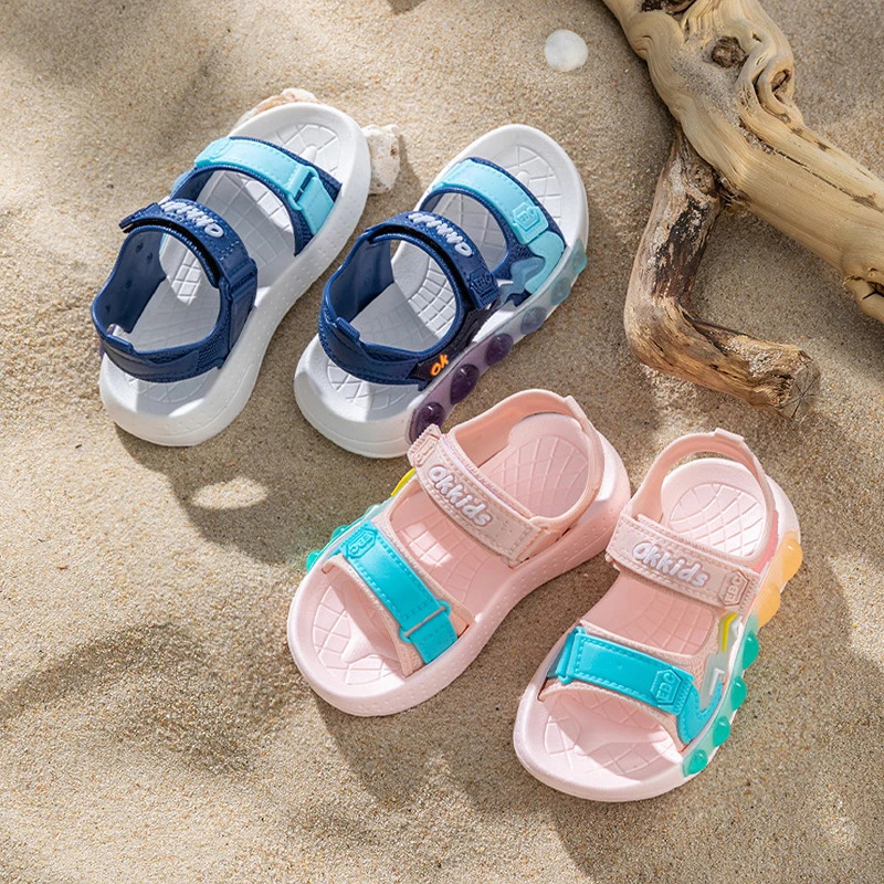 Summer Childrens Soft Soled Sandals Anti Slip Breathable For Boys And Girls Water Wading Baby Beach Sandals 250725