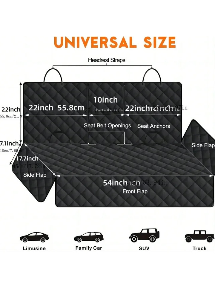 Dog Car Seat Cover Pet Travel Mattress Waterproof Dog Car Seat Protector With Middle Seat Armrest For Dogs 250715