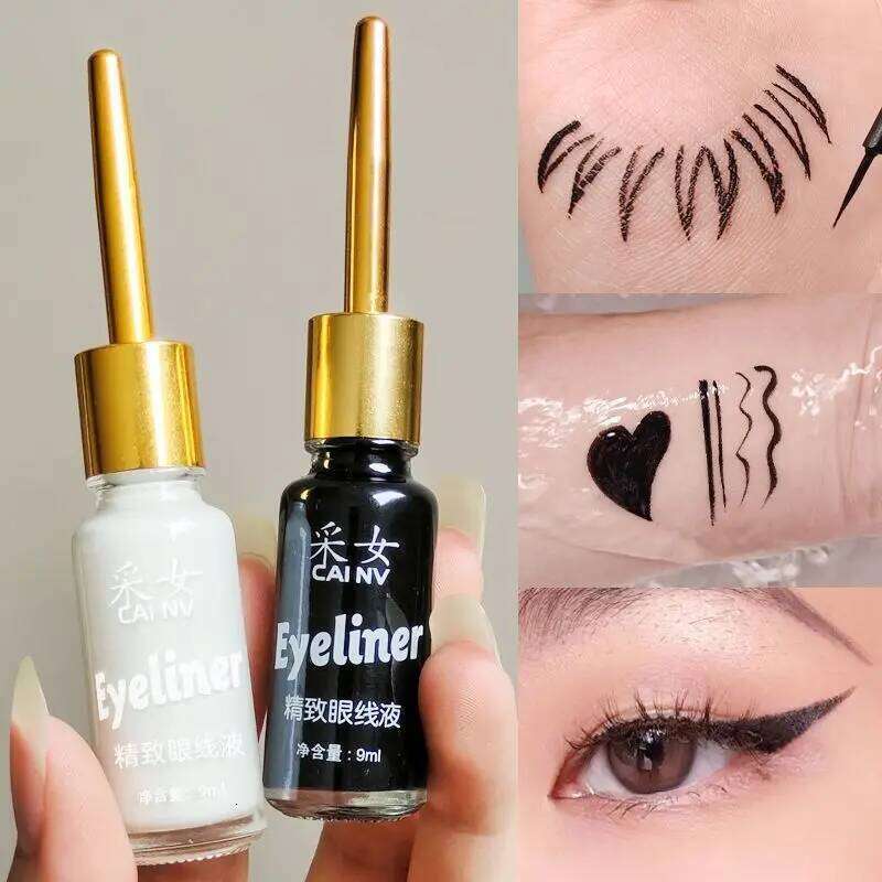 9ml Liquid Black White 0.01mm Super Slim Waterproof Quick Dry Long Lasting Color No Sdging Eyeliner Pencil Eye Makeup X250726