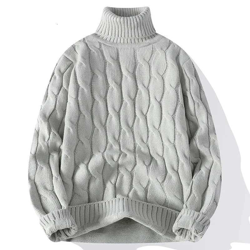 Winter Turtleneck Sweater Men Knitted Thick Warm Pullover Mens Warm Solid Color Loose Casual Sweaters Male Daily Clothing 5XL Z250725