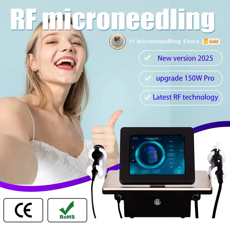 RF Fractional Microneedle Machine With Cold Hammer RF Radio Frequency Skin Tightening Acne Scars Stretch Marks Removal