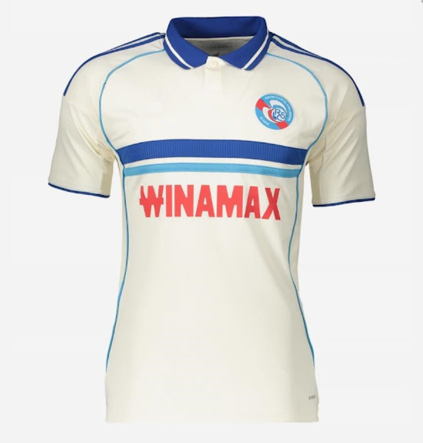 2025 2026 Maillot RC Strasbourg Alsace soccer jerseys SAHI DION maillot de foot EMEGHA 25 26 NANASI SYLLA shirts BAKWA DIARRA DOUKOURE Men Kids Kits u