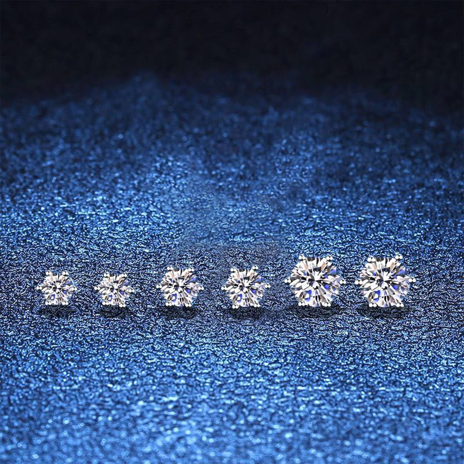 Valentine VVS 0.1-3Carat Round Brilliant Stud Earrings Luxury Design Jewelry with Moissanite Earrings
