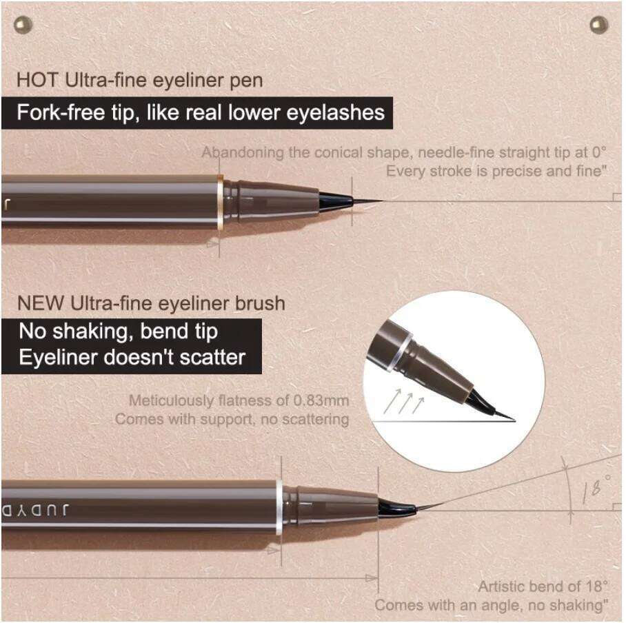 JUDYDOLL Skinny Liquid Eyeliner Ultra-fine black Waterproof Long-lasting Pen Makeup Cosmetics