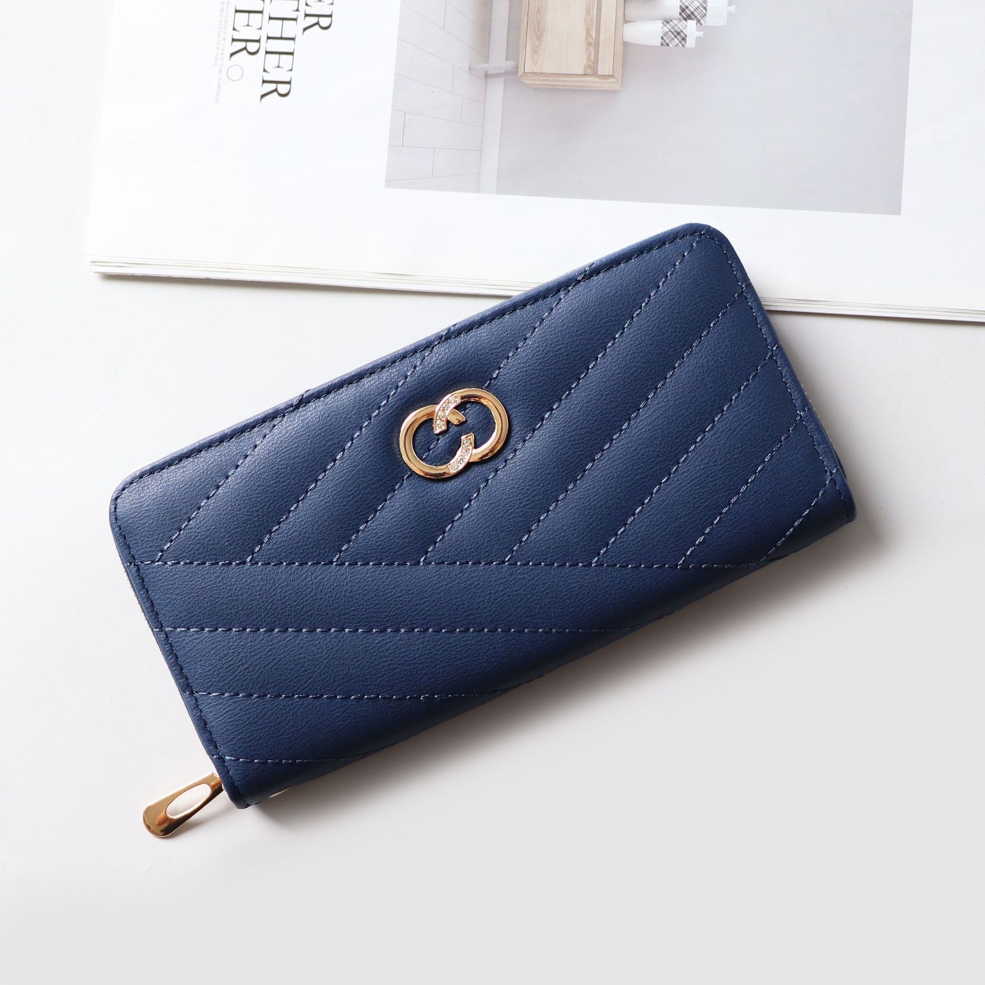 Free Shipping 2025 Summer New Designer Bags Women's Long Zipper Wallet Ladies' Purse Phone Bag Large Capacity Clutch Manufacturer Supply Hig