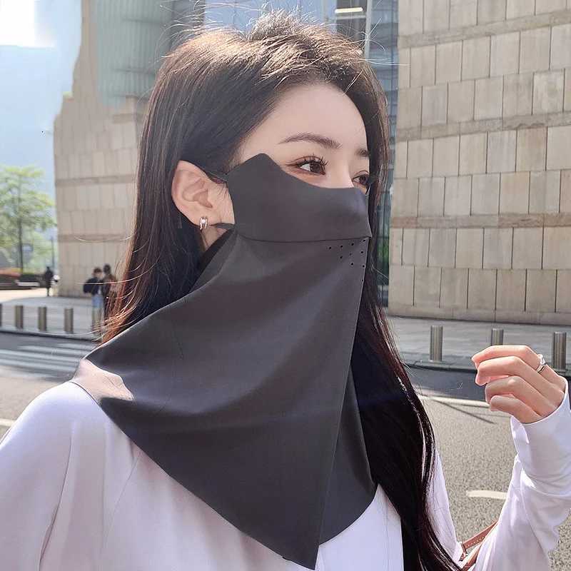 Outdoor Sunscreen Golf Sun Proof Silk Bib Men Women Collar Fishing Solid Color Riding UV Protect Neckline Mask Summer Z250725