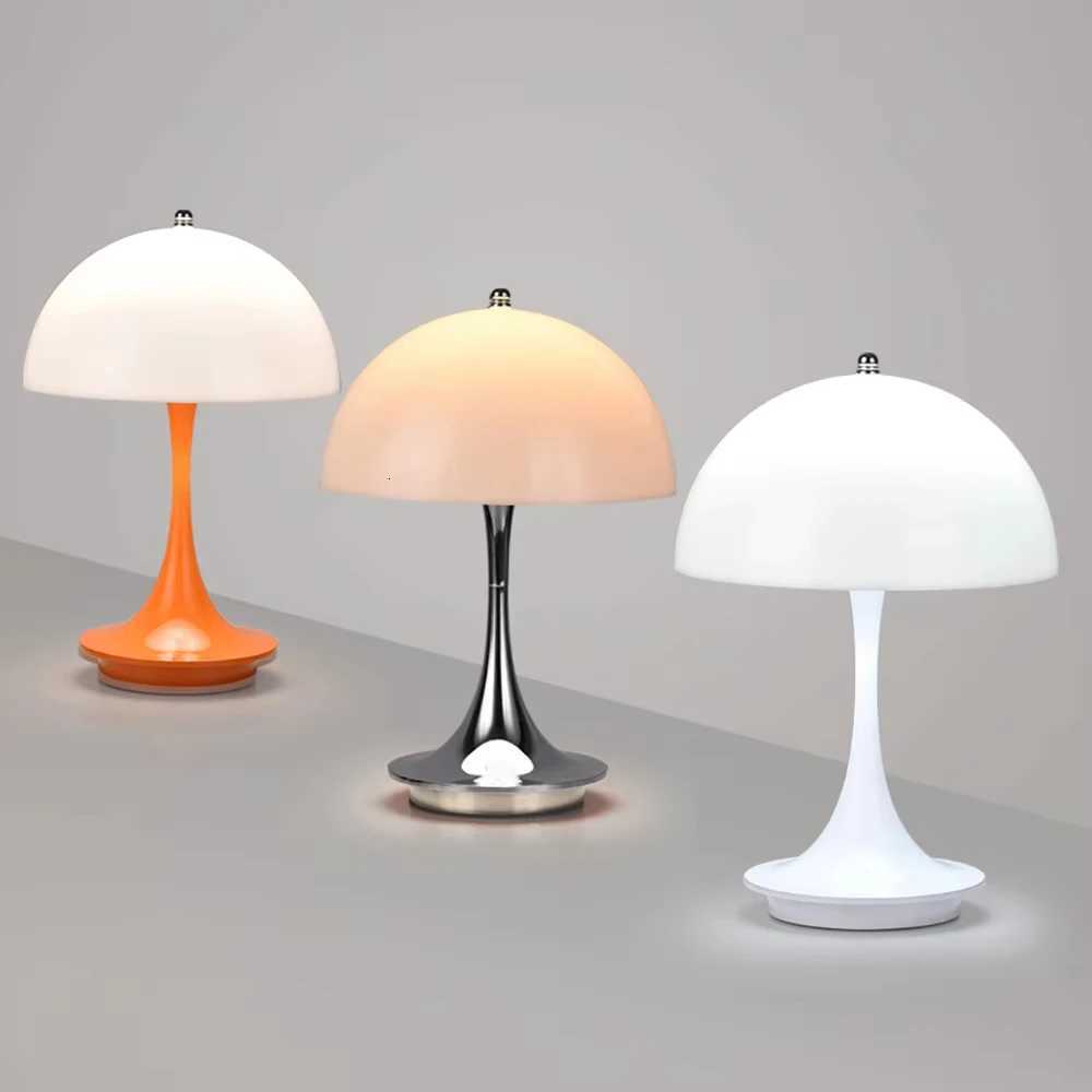 LED Mushroom Small Table Lamp Portable USB Charging Dimmable Flower Bud Lamp Bedroom Bedside Lamp XJ250725