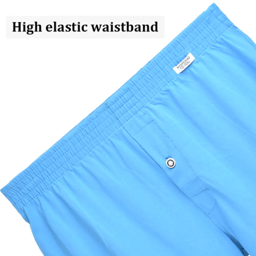 Mens Cotton Underwear Boxer Shorts Casual Elastic Waistband Button Man Underpants Large Size Comfortable For Home 250725