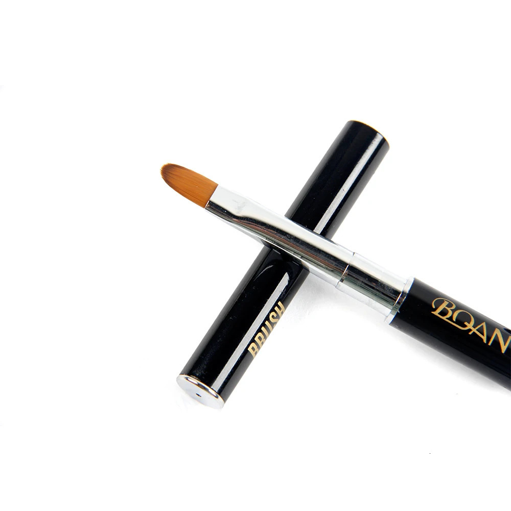 BQAN 1 Pc Dual-end Acrylic #12 Nail Art Gel Brush Extension Builder Nail Stainless Pusher Tool UV Gel Remove Spatula Stick 250716