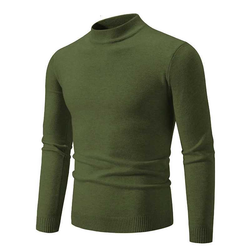 New Autumn Winter Designer Fashion Half TurtleneCK Knitted Sweater Mens Casual Solid Color Warm Women Sweaters Z250725
