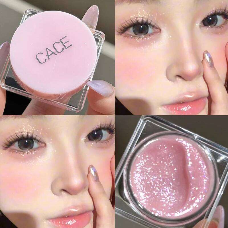 Pink Gel Glitter Eyeshadow Liquid Pearl Highlighter Monochrome Dia Shimmer Silkworm Brighten Highgloss Sequins Quick Drying X250726